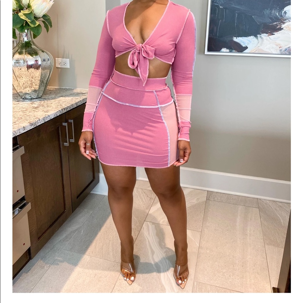 Pink Barbie Skirt Set
